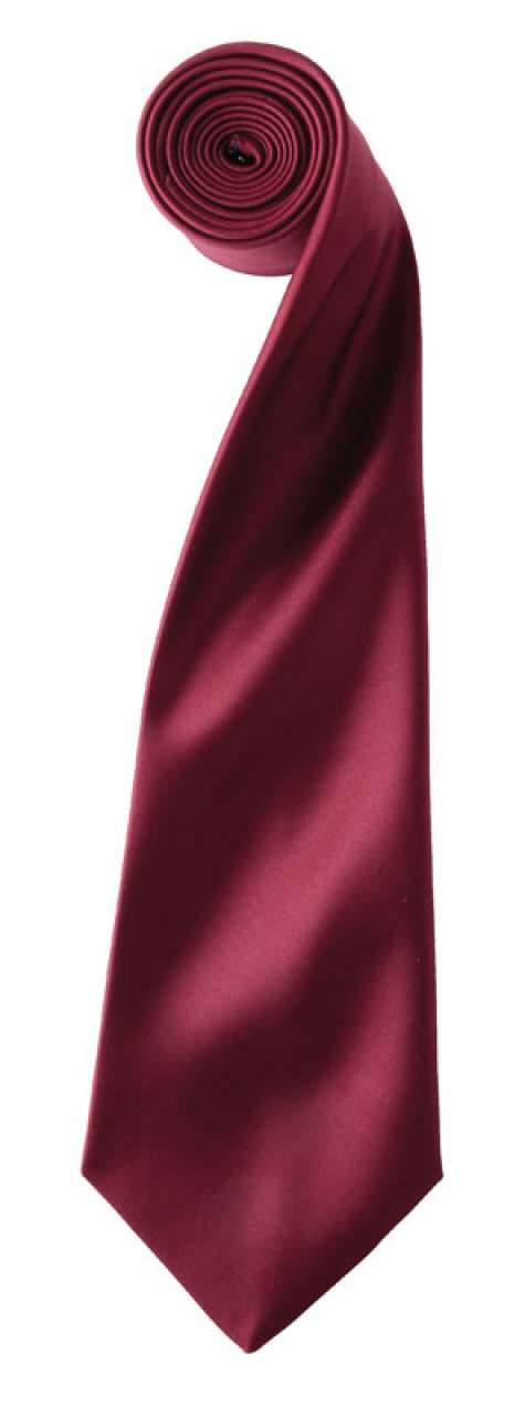 'COLOURS COLLECTION' SATIN TIE - Burgundy - Main