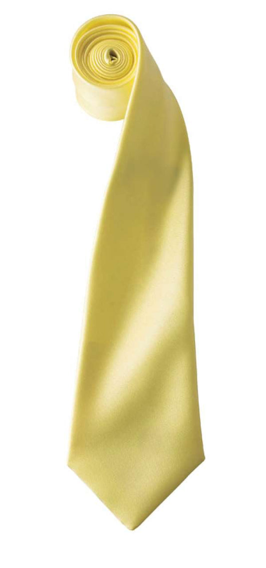 'COLOURS COLLECTION' SATIN TIE - Lemon - Main