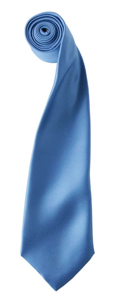 'COLOURS COLLECTION' SATIN TIE - Mid Blue - Main