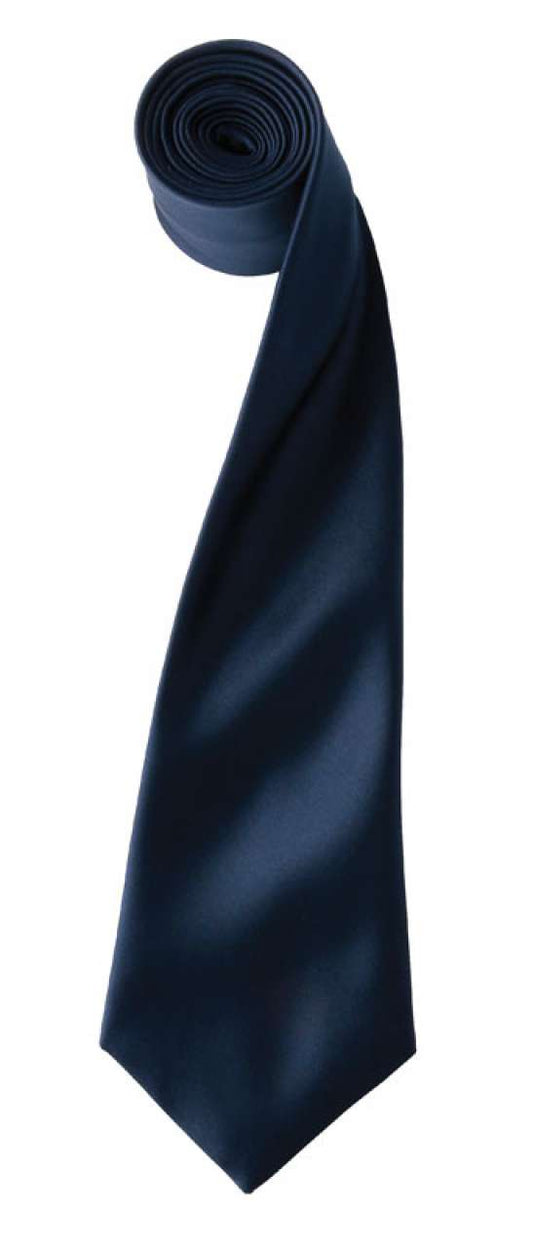'COLOURS COLLECTION' SATIN TIE - Navy - Main