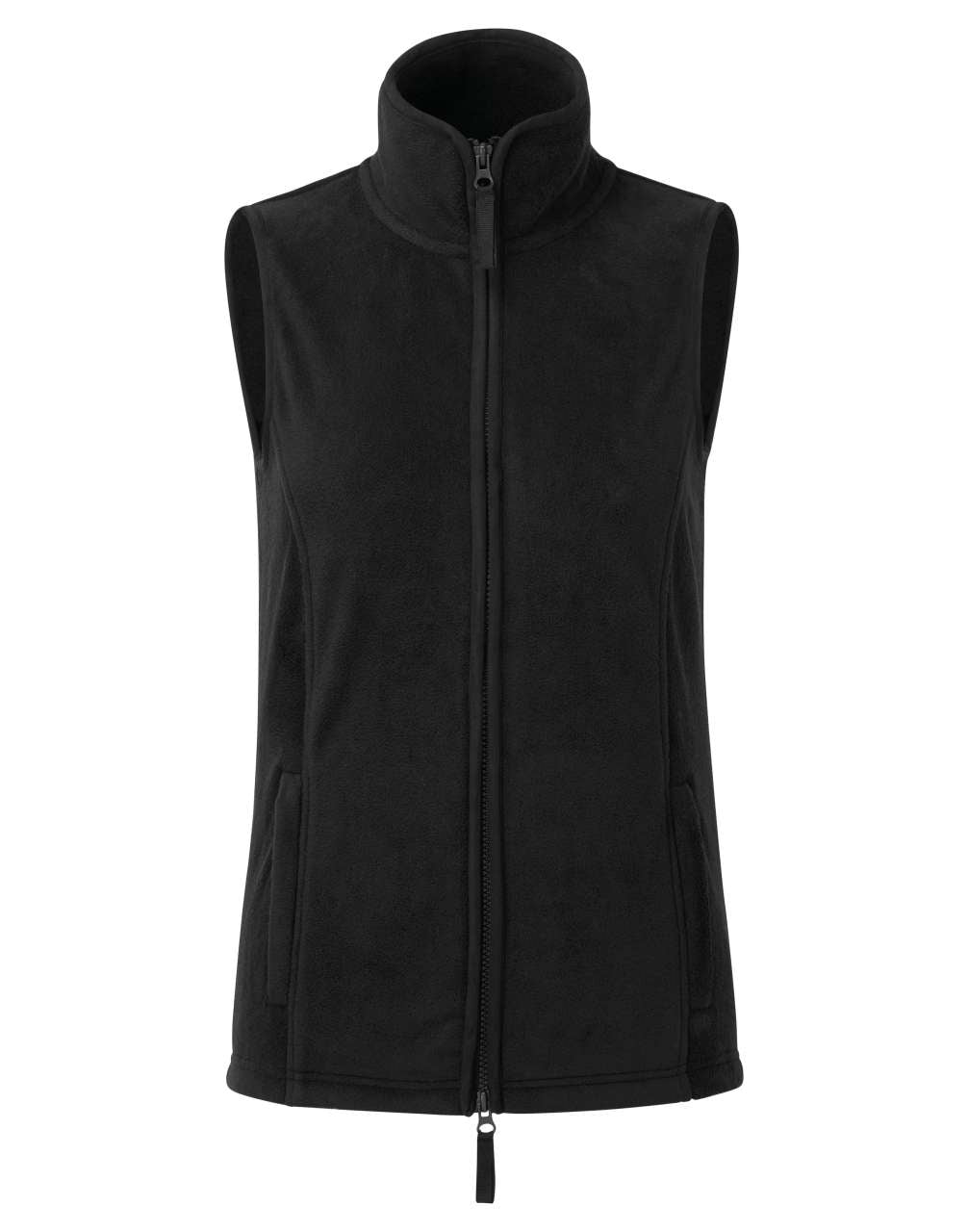 WOMEN'S 'ARTISAN' FLEECE GILET - Black/Black - colorimageurl
