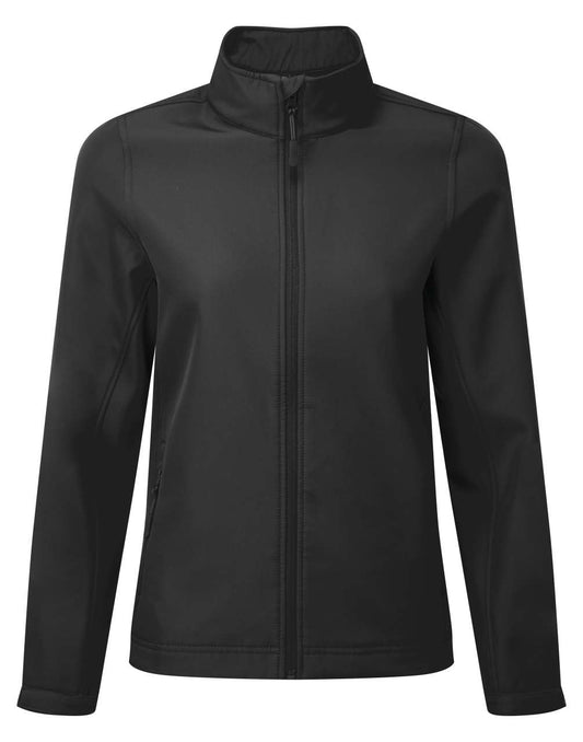 WOMEN’S WINDCHECKER® PRINTABLE & RECYCLED SOFTSHELL JACKET - Black - colorimageurl