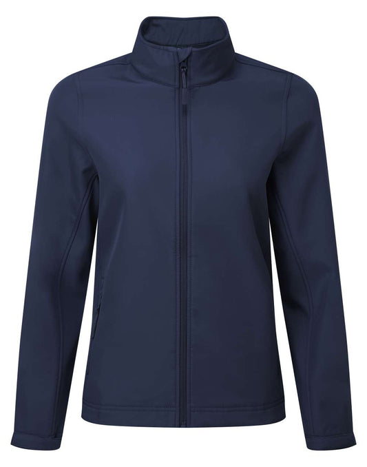 WOMEN’S WINDCHECKER® PRINTABLE & RECYCLED SOFTSHELL JACKET - Navy - colorimageurl