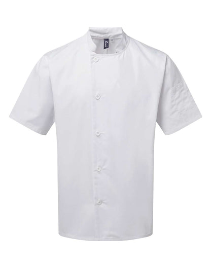 'ESSENTIAL' SHORT SLEEVE CHEF'S JACKET - White - colorimageurl