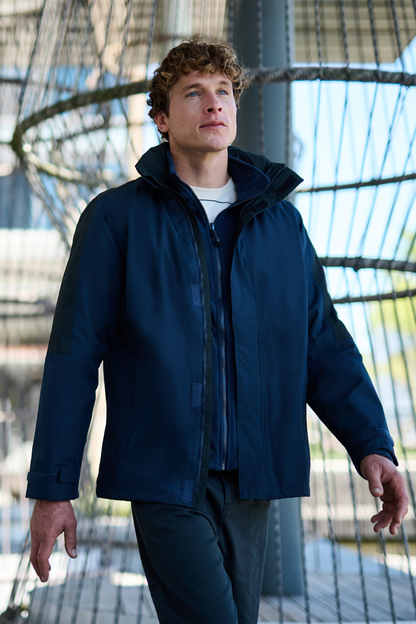 MEN'S DEFENDER III WATERPROOF 3-IN-1 JACKET - Black/Seal Grey - Model
