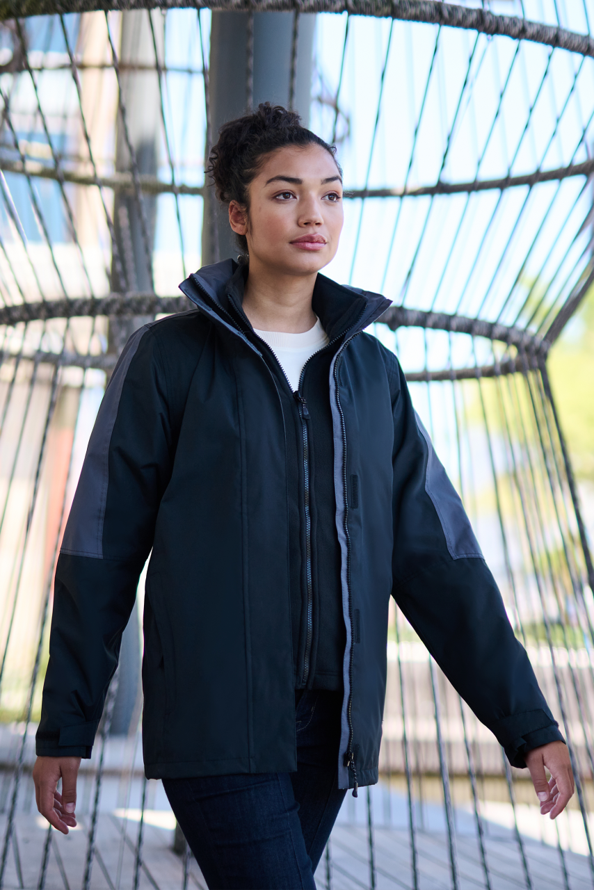 WOMEN'S DEFENDER III WATERPROOF 3-IN-1 JACKET - Black/Seal Grey - Model