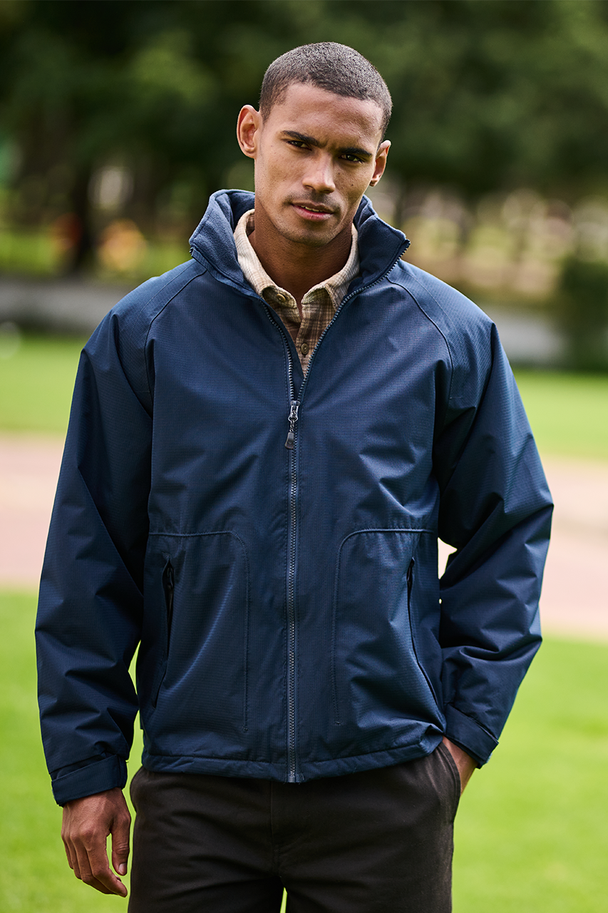 HUDSON MEN - FLEECE-LINED JACKET - Black - Model