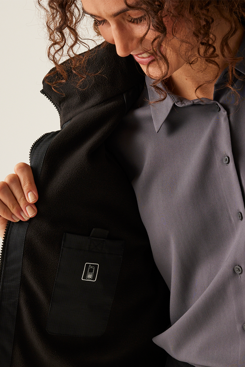 HUDSON WOMEN - FLEECE-LINED JACKET - Black - Additional