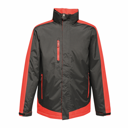 CONTRAST INSULATED JACKET - Black/Classic Red - colorimageurl