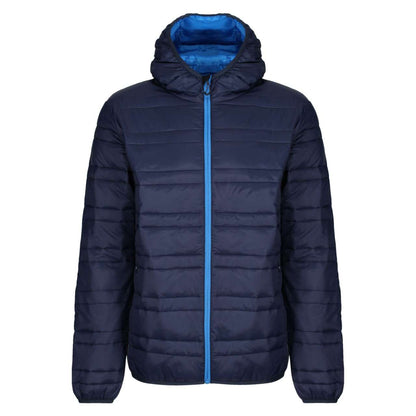 HOODED PACKAWAY FIREDOWN JACKET - Navy/French Blue - Main