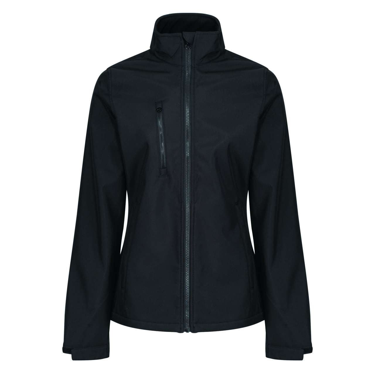 WOMEN'S ABLAZE 3 LAYER PRINTABLE SOFTSHELL JACKET - Black/Black - colorimageurl