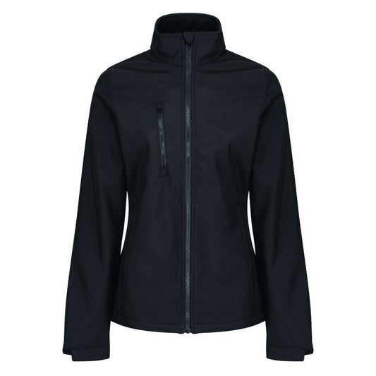 WOMEN'S ABLAZE 3 LAYER PRINTABLE SOFTSHELL JACKET - Black/Black - colorimageurl