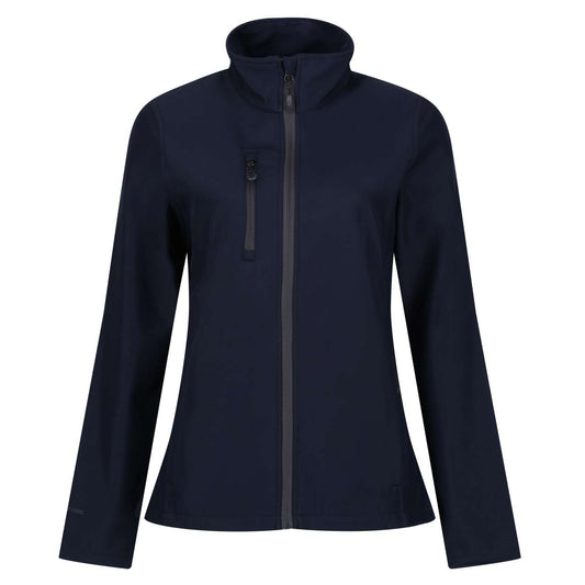 WOMEN'S HONESTLY MADE RECYCLED PRINTABLE SOFTSHELL JACKET - Navy - Main