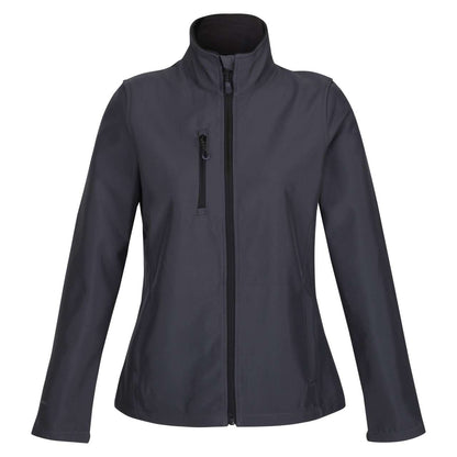 WOMEN'S HONESTLY MADE RECYCLED PRINTABLE SOFTSHELL JACKET - Seal Grey - Main