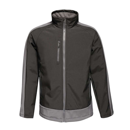 CONTRAST PRINTABLE 3 LAYER SOFTSHELL - Black/Seal Grey - Main