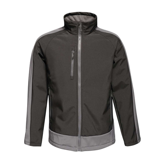 CONTRAST PRINTABLE 3 LAYER SOFTSHELL - Black/Seal Grey - Main