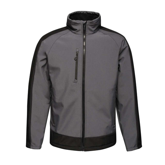 CONTRAST PRINTABLE 3 LAYER SOFTSHELL - Seal Grey/Black - Main