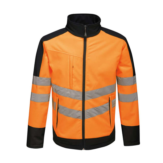 HI-VIS PRO 3 LAYER SOFTSHELL - Orange/Navy - colorimageurl