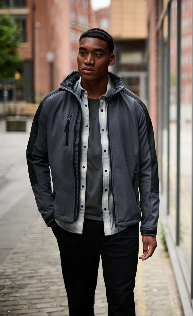 HYDROFORCE - 3-LAYER MEMBRANE HOODED SOFTSHELL - Oxford Blue/Black - Model