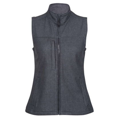 WOMEN'S FLUX SOFTSHELL BODYWARMER - Marl Grey/Black - Main