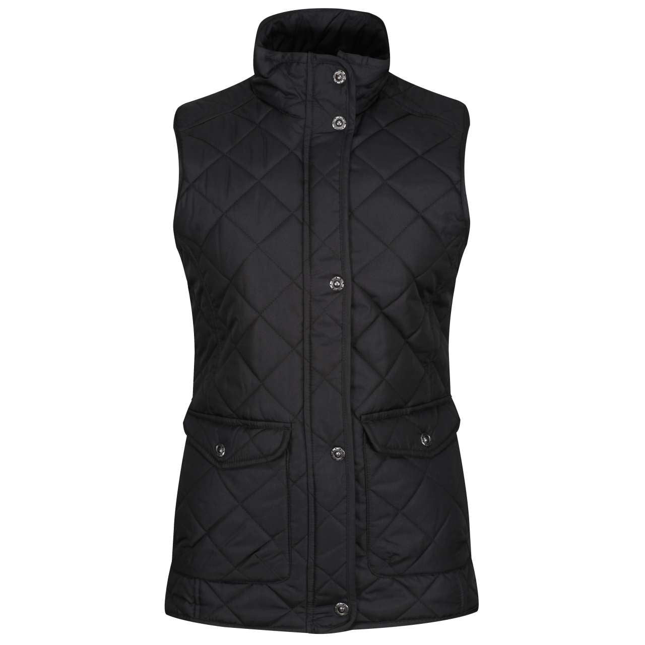 TARAH - DIAMOND QUILT BODYWARMER - Black - Main