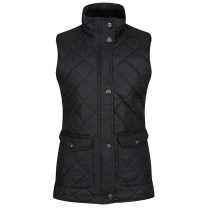 TARAH - DIAMOND QUILT BODYWARMER - Black - Main