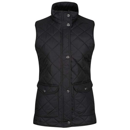 TARAH - DIAMOND QUILT BODYWARMER - Black - Main