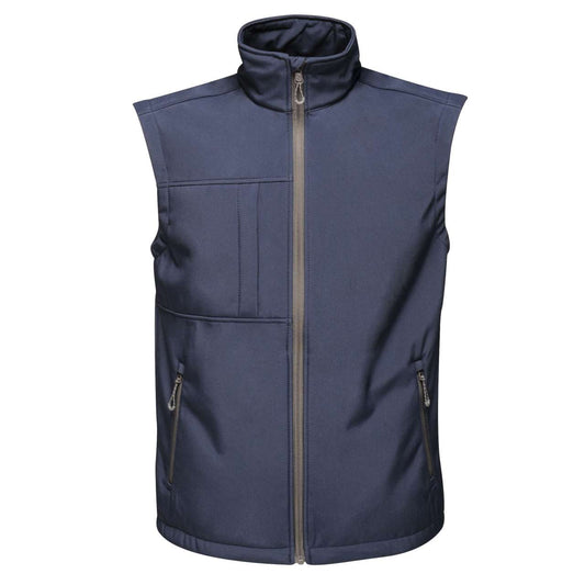 OCTAGON II 3 LAYER PRINTABLE SOFTSHELL BODYWARMER - Navy/Seal Grey - Main