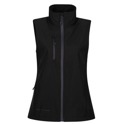 WOMEN'S HONESTLY MADE RECYCLED PRINTABLE SOFTSHELL BODYWARMER - Black - Model