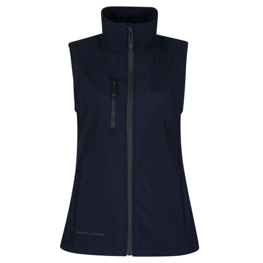 WOMEN'S HONESTLY MADE RECYCLED PRINTABLE SOFTSHELL BODYWARMER - Navy - Main