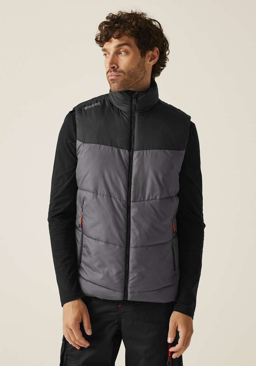 TACTICAL REGIME INSULATED BODYWARMER - Dark Khaki/Black - modelimageurl