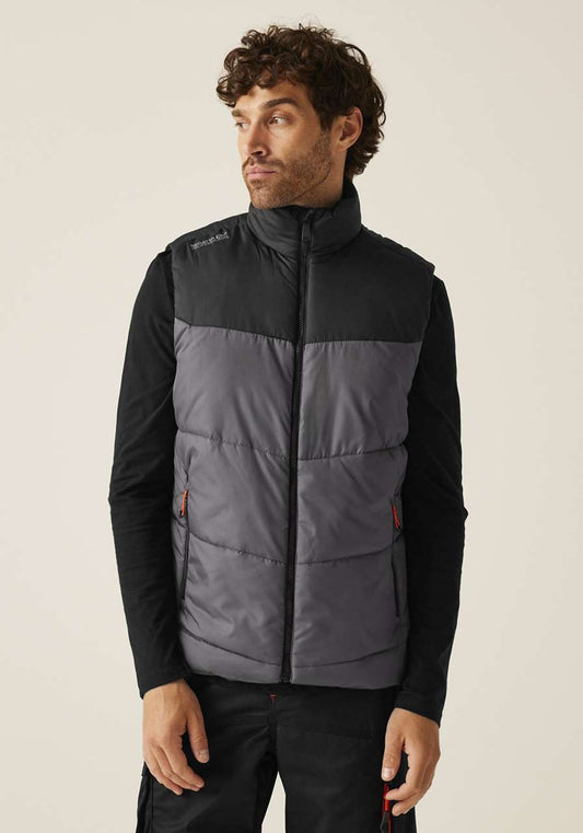 TACTICAL REGIME INSULATED BODYWARMER - Dark Khaki/Black - modelimageurl