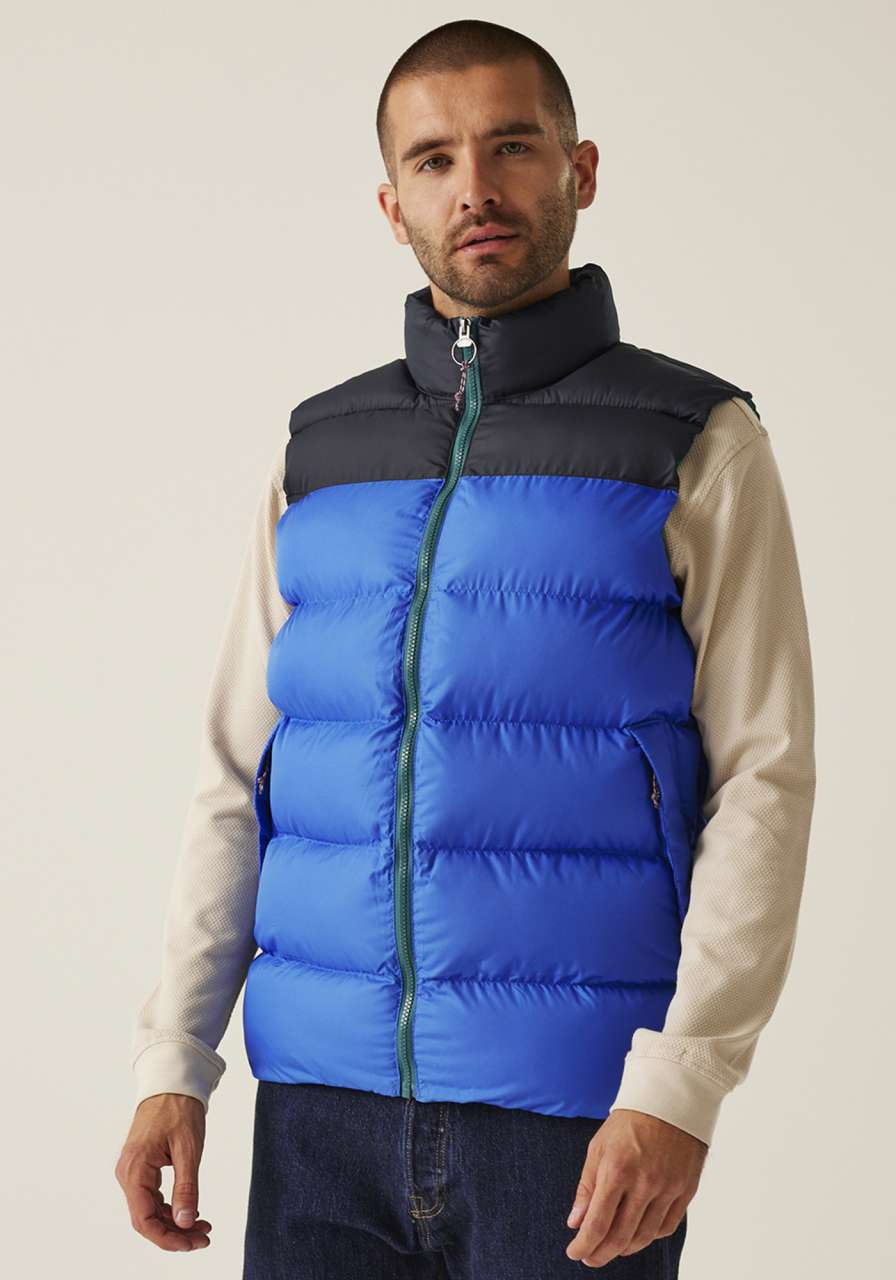 VINTAGE PUFFER VEST - Strong Blue/Navy - modelimageurl