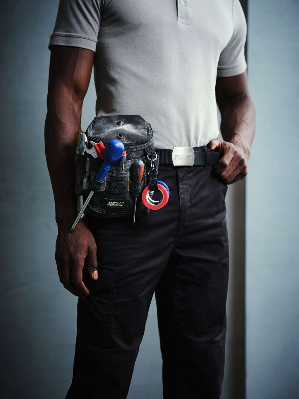 ZIP TOP TOOL POUCH - Black - modelimageurl