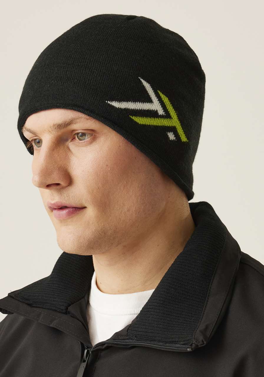TACTICAL WATERPROOF BEANIE - Black/Lime - modelimageurl