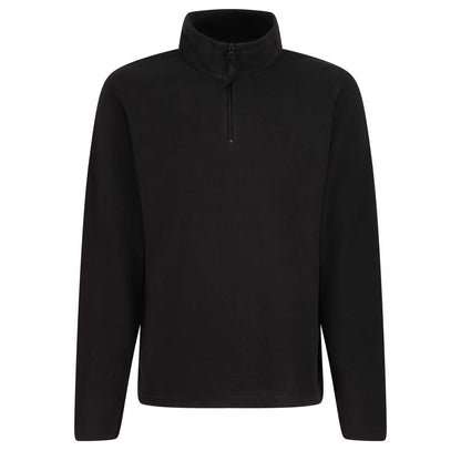 MICRO ZIP NECK FLEECE - Black - Main