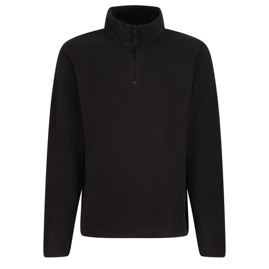MICRO ZIP NECK FLEECE - Black - Main