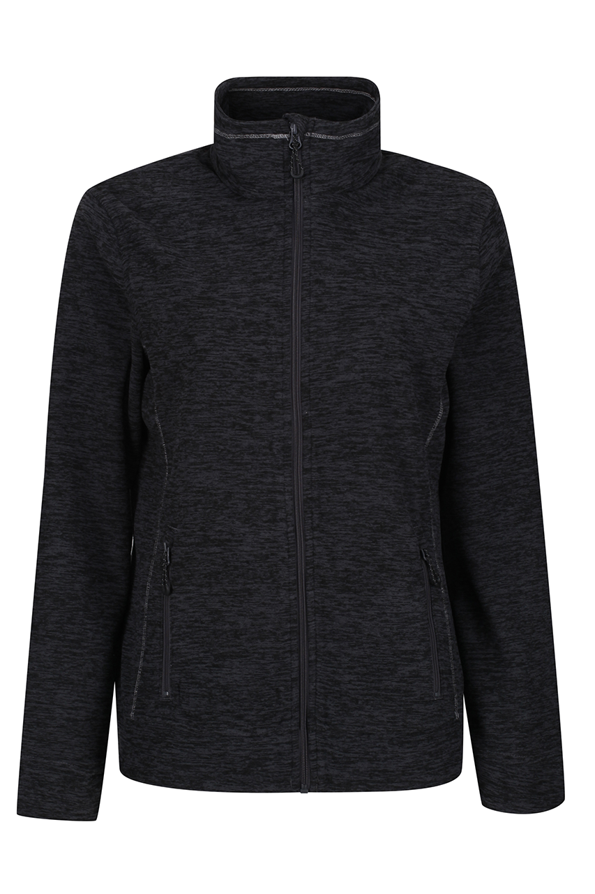 THORNLY WOMEN - FULL ZIP MARL FLEECE - Navy Marl - Model
