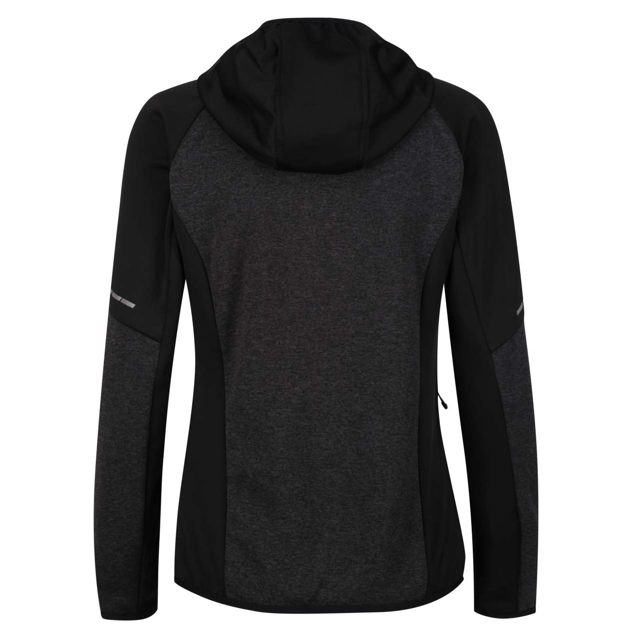 WOMEN'S X-PRO COLDSPRING II HYBRID PERFORMANCE STRETCH HOODED FLEECE JACKET - Grey Marl/Black - Additional