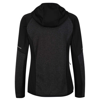 WOMEN'S X-PRO COLDSPRING II HYBRID PERFORMANCE STRETCH HOODED FLEECE JACKET - Grey Marl/Black - Additional