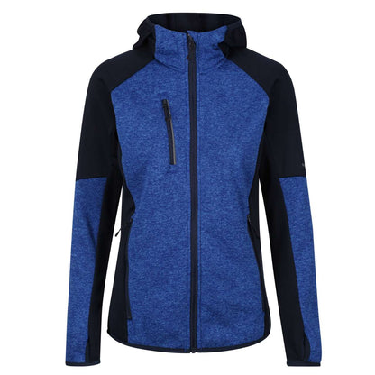 WOMEN'S X-PRO COLDSPRING II HYBRID PERFORMANCE STRETCH HOODED FLEECE JACKET - Oxford Blue Marl/Navy - Main