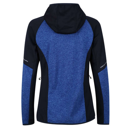 WOMEN'S X-PRO COLDSPRING II HYBRID PERFORMANCE STRETCH HOODED FLEECE JACKET - Oxford Blue Marl/Navy - Additional