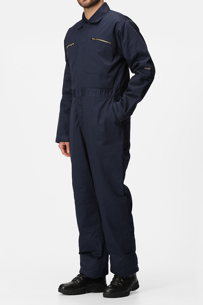 PRO ZIP FASTEN INSULATED COVERALL - Navy - modelimageurl