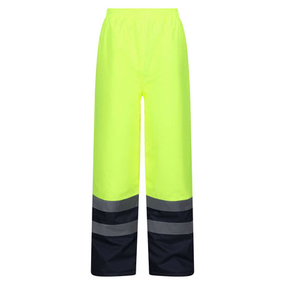 HI VIS INSULATED OVERTROUSER - Yellow/Navy - Main