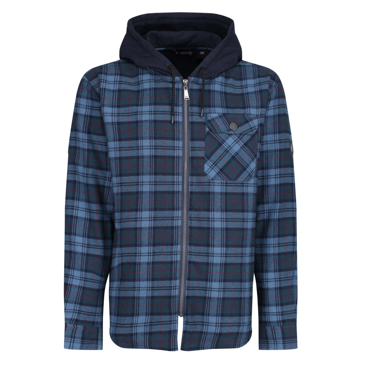TACTICAL SIEGE HOODED WINTER OVERSHIRT - Navy Check - colorimageurl