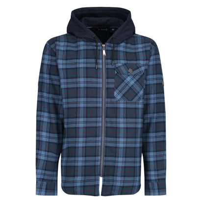 TACTICAL SIEGE HOODED WINTER OVERSHIRT - Navy Check - colorimageurl