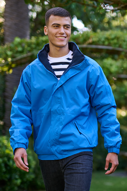 DOVER FLEECE LINED BOMBER JACKET - Dark Khaki/Black - Main