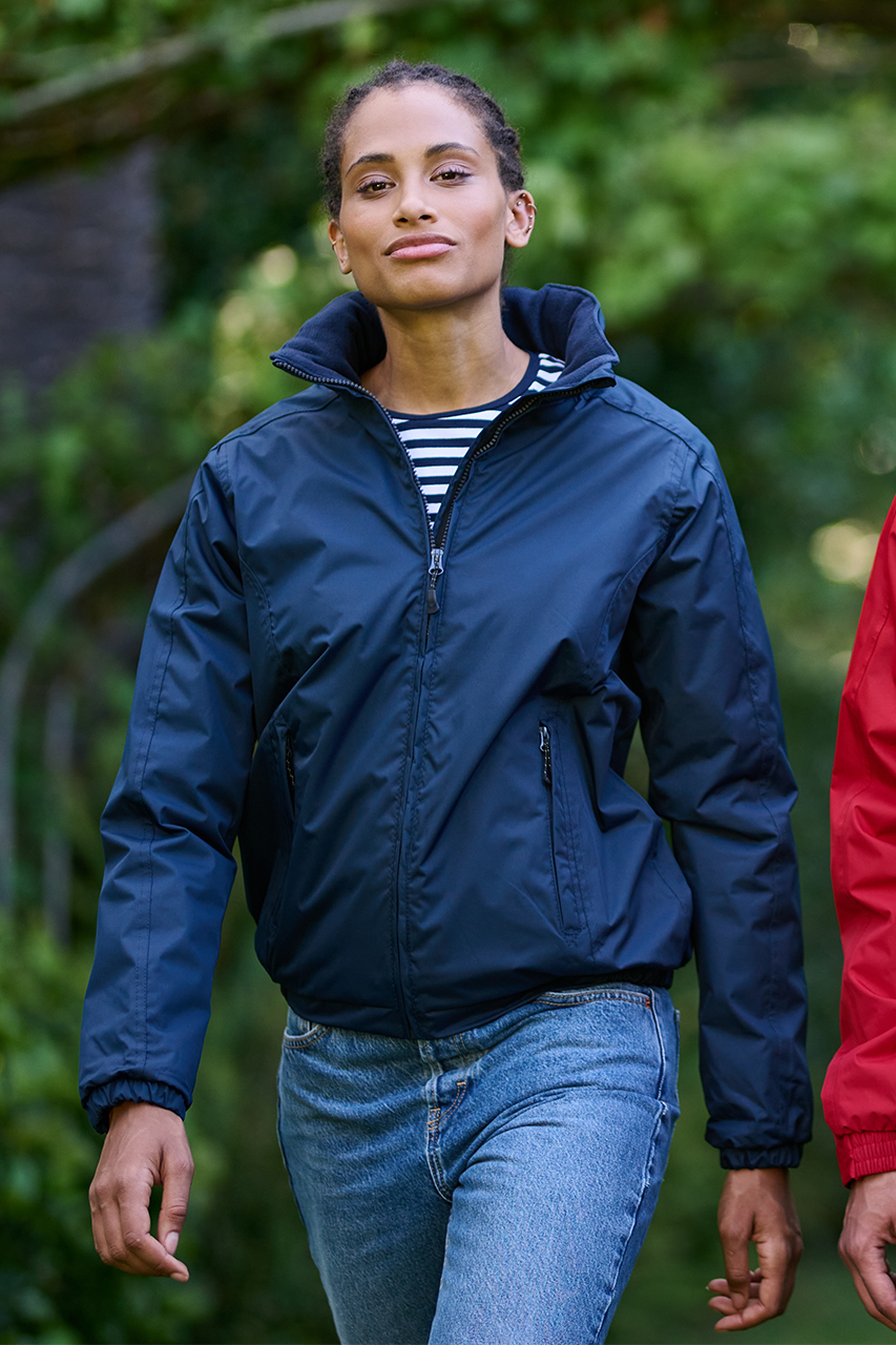 WOMEN'S DOVER FLEECE-LINED BOMBER JACKET - Black - modelimageurl