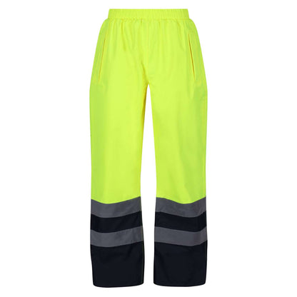 HI VIS PRO OVERTROUSERS - Yellow/Navy - Main