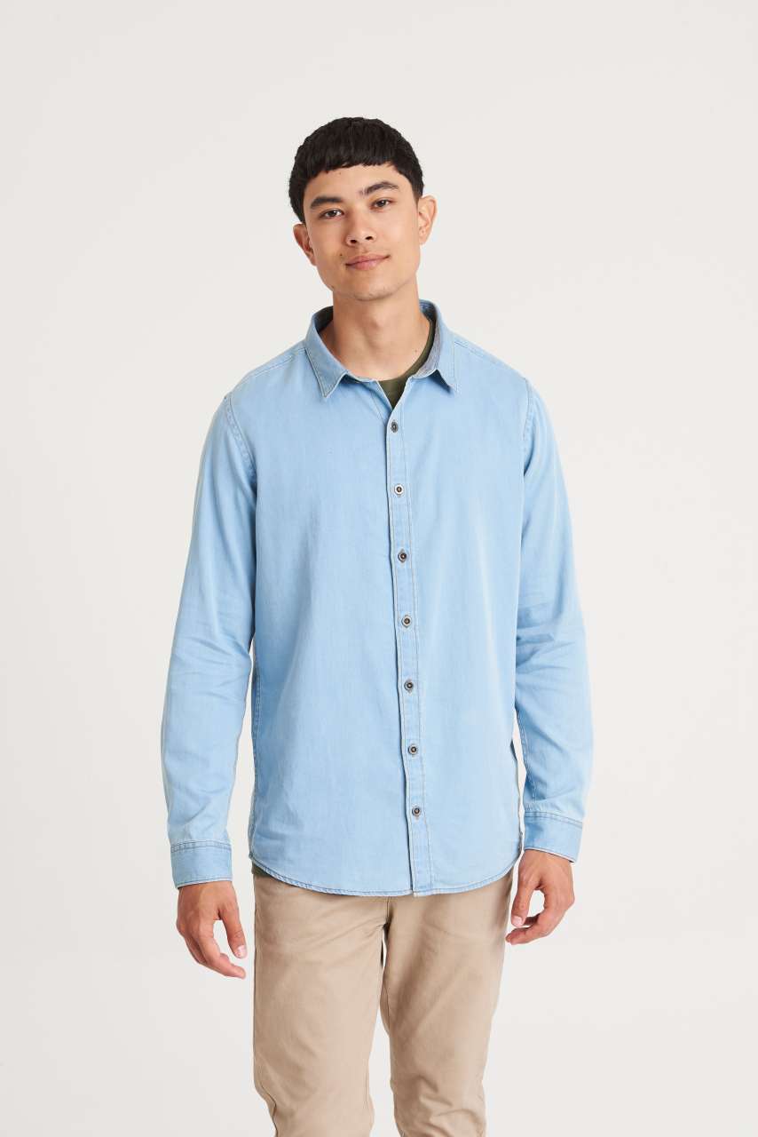 JACK DENIM SHIRT - Light Blue - modelimageurl